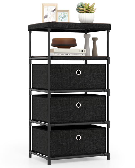 Giantex 3-Drawer Storage Cabinet Slim Storage Organizer
