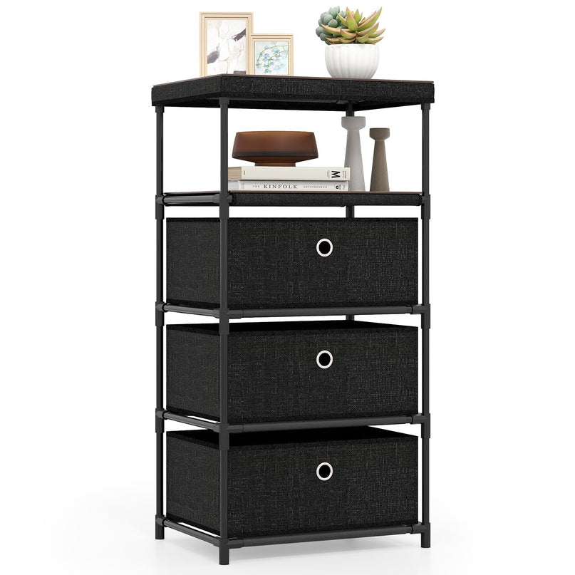 Giantex 3-Drawer Storage Cabinet Slim Storage Organizer