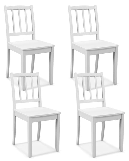 Giantex Farmhouse Dining Chairs Set of 2/4, Modern Kitchen Chairs w/Rubber Wood Legs & Curved Backrest