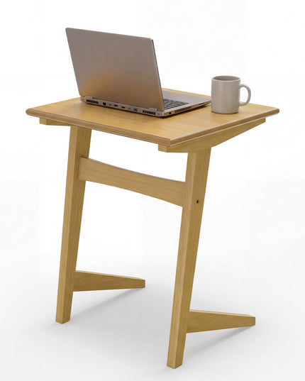 Giantex C-Shaped End Table | Wooden Sofa Side Table w/Solid Rubber Wood Frame (1/2)