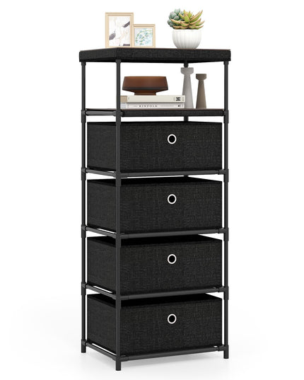 Giantex 4-Drawer Storage Cabinet Slim Storage Organizer