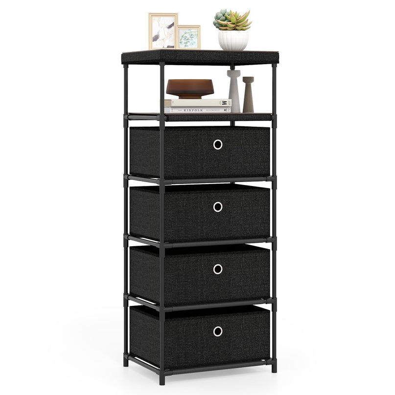 Giantex 4-Drawer Storage Cabinet Slim Storage Organizer