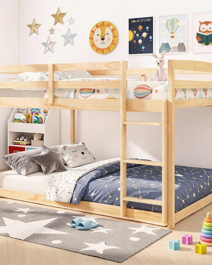 GIANTEX Full Over Full Bunk Bed with Full-Length Guardrails