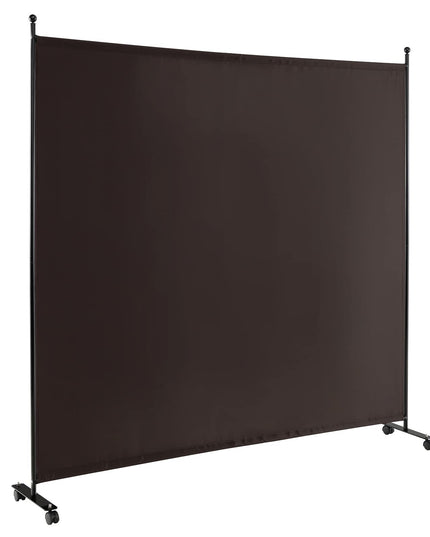 Giantex 6Ft Tall Room Divider with Rollers White- 73" Wide Freestanding Lightweight Folding Partition Privacy Screen