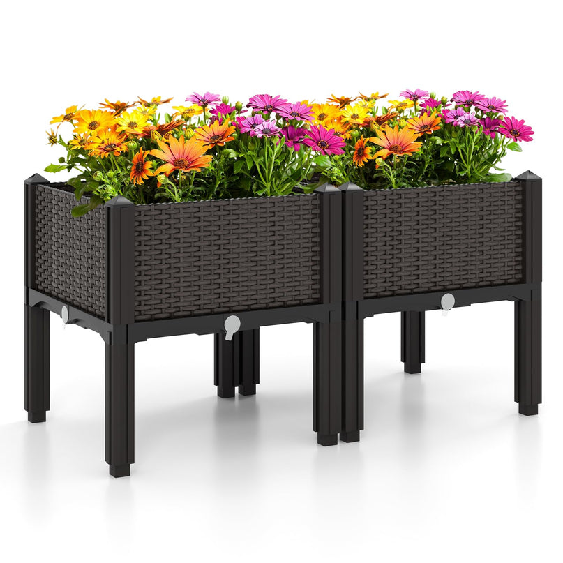 Giantex Raised Garden Bed Elevated Planter Box Kit with Self-Watering System