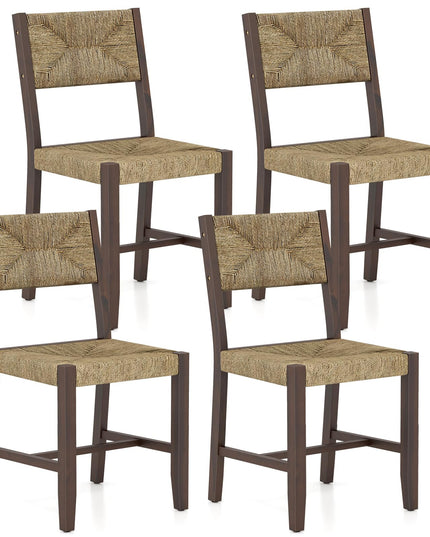 Giantex Rattan Dining Chair, Farmhouse Cane Side Chairs