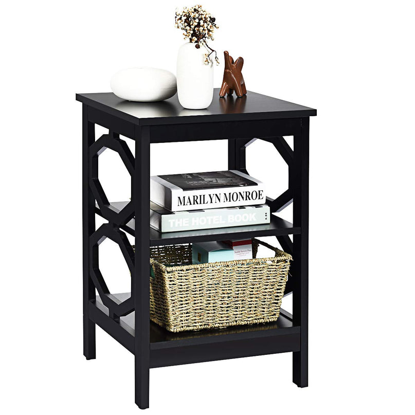 Giantex Nightstand 3-Tier End Table Multifunctional