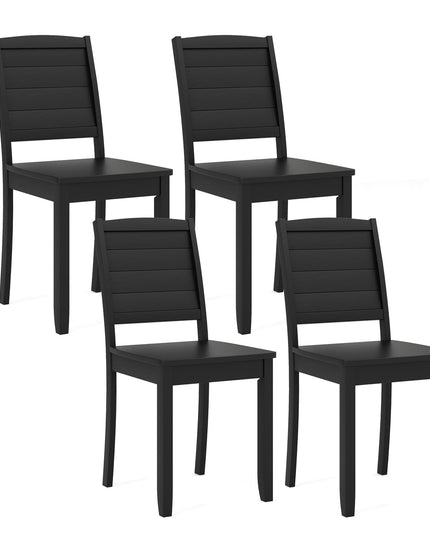 Giantex Wood Dining Chairs Set of 2/4, Modern Kitchen Chairs w/Rubber Wood Legs, Curved Backrest, Farmhouse Diner Chairs