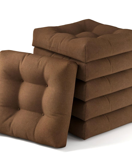 Giantex 2/4/6 Pack Tufted Patio Cushions 4 Inch Thick Outdoor Chair Pads