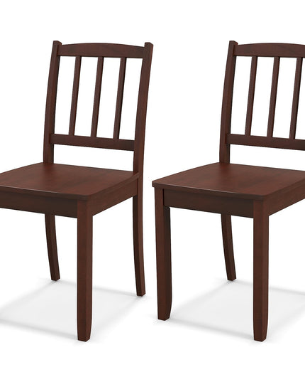 Giantex Farmhouse Dining Chairs Set of 2/4, Modern Kitchen Chairs w/Rubber Wood Legs & Curved Backrest