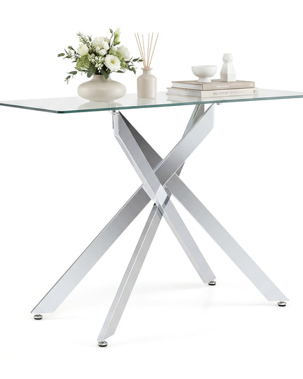 Giantex 45" Glass Console Table for Living Room