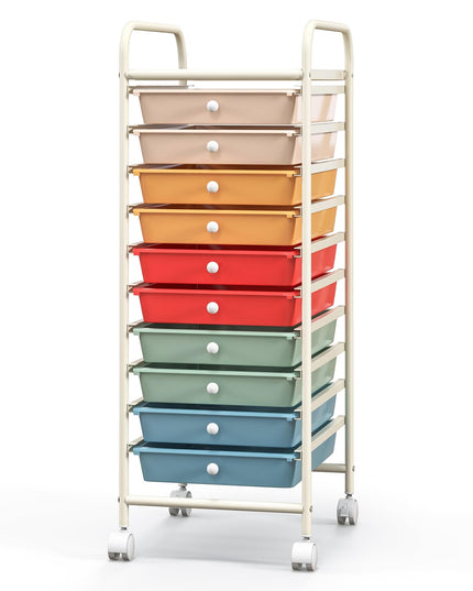 Giantex Rolling Storage Cart on Wheels with 10 Drawers