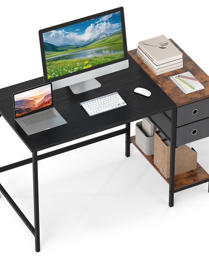 Giantex 48" Computer Desk with 2 Fabric Drawers