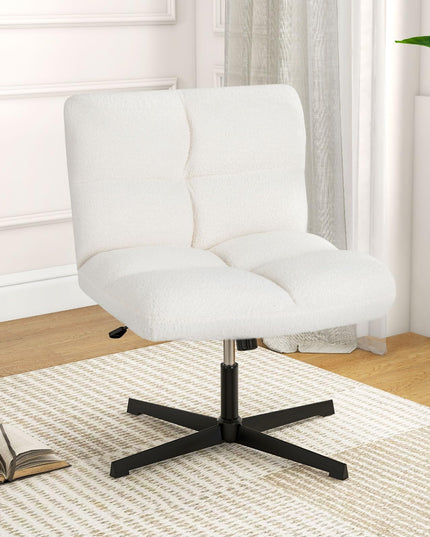 Giantex Criss Cross Chair No Wheels, Armless Cross Legged Office Desk Chair