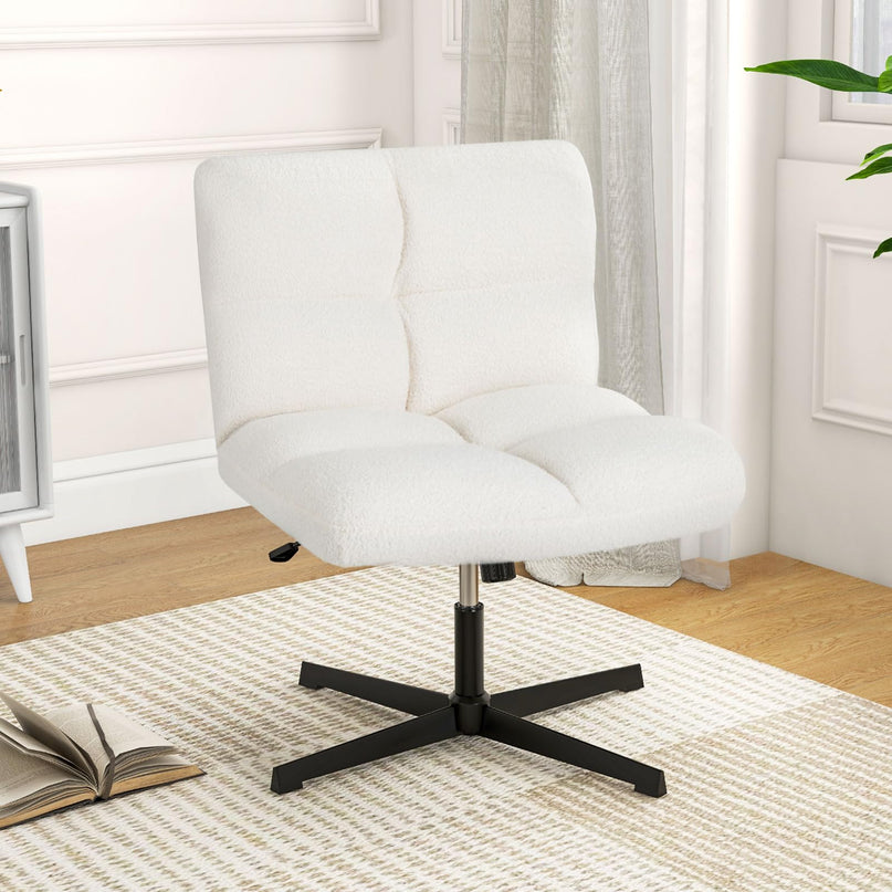 Giantex Criss Cross Chair No Wheels, Armless Cross Legged Office Desk Chair