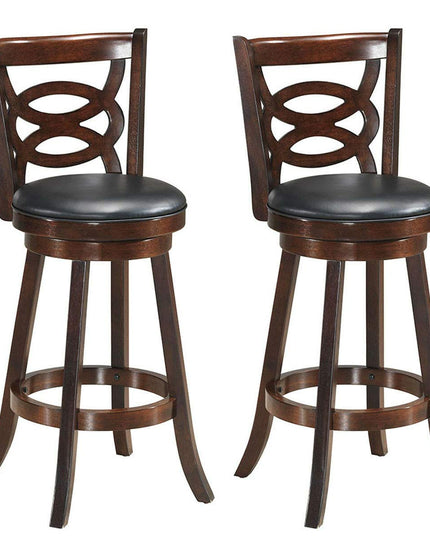 Giantex Bar Stools, Counter Height Dining Chair, Fabric Upholstered 360 Degree Swivel