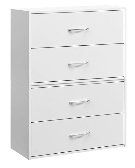 Giantex Dressers Stackable 2 Drawer Horiztonal Organizer W/Handles Dresser Tower, White