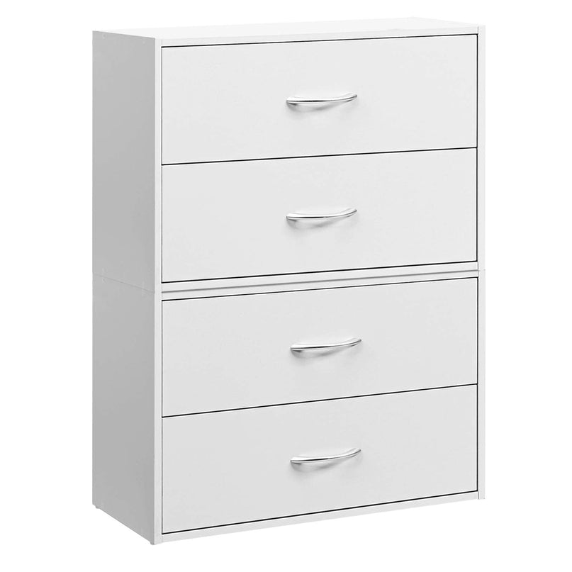 Giantex Dressers Stackable 2 Drawer Horiztonal Organizer W/Handles Dresser Tower, White