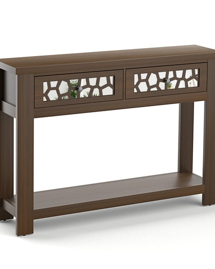 Giantex 2-Tier Console Table with Drawers