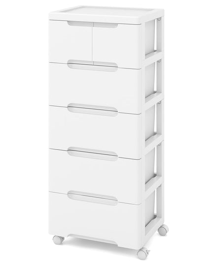 Giantex Rolling Storage Drawer Cart, Storage Unit on Wheels, Plastic Storage Cart Organizer