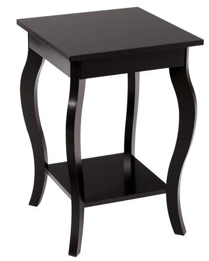 16" End Table W/Storage & Shelf Curved Legs Home Furniture for Living Room
