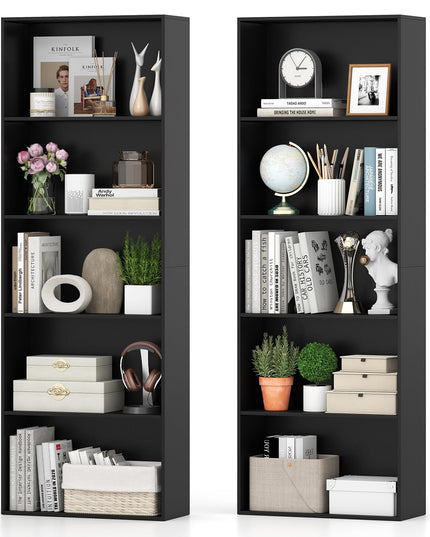 Giantex 5 Tier Bookshelf for Living Room Bedroom Home Office