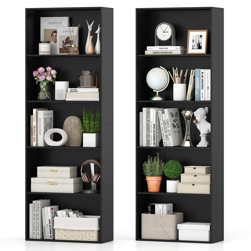 Giantex 5 Tier Bookshelf for Living Room Bedroom Home Office