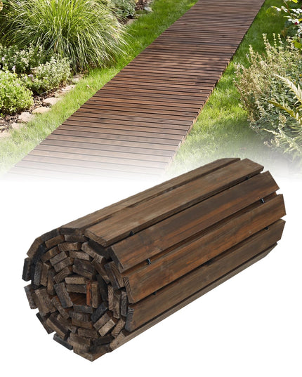 Giantex 12 FT Wooden Garden Pathway with Non-Slip Surface (1/2)