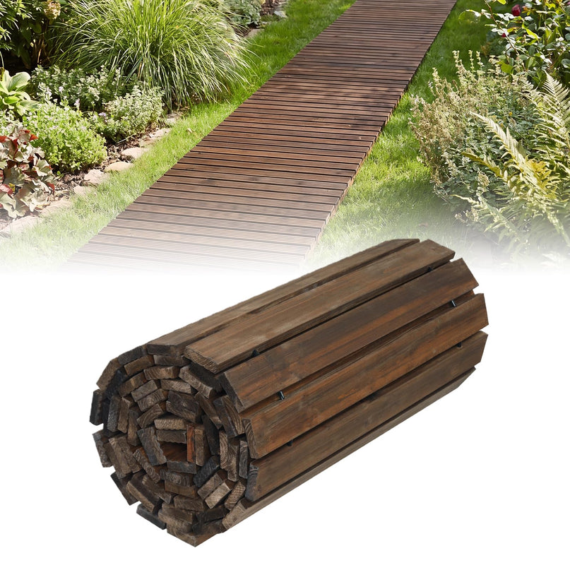 Giantex 12 FT Wooden Garden Pathway with Non-Slip Surface (1/2)