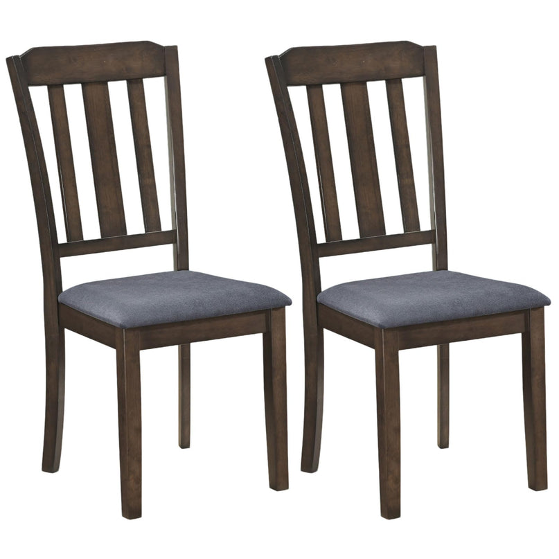 Giantex Wood Dining Chairs Set with Comfortable Backrest & Padded Seat