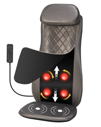 Giantex Back Massager Chair Pad - Massage Seat Cushion with Heat & Vibration