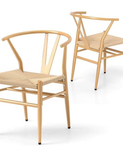 Giantex Metal Dining Chairs Set of 2/4 for Living Room