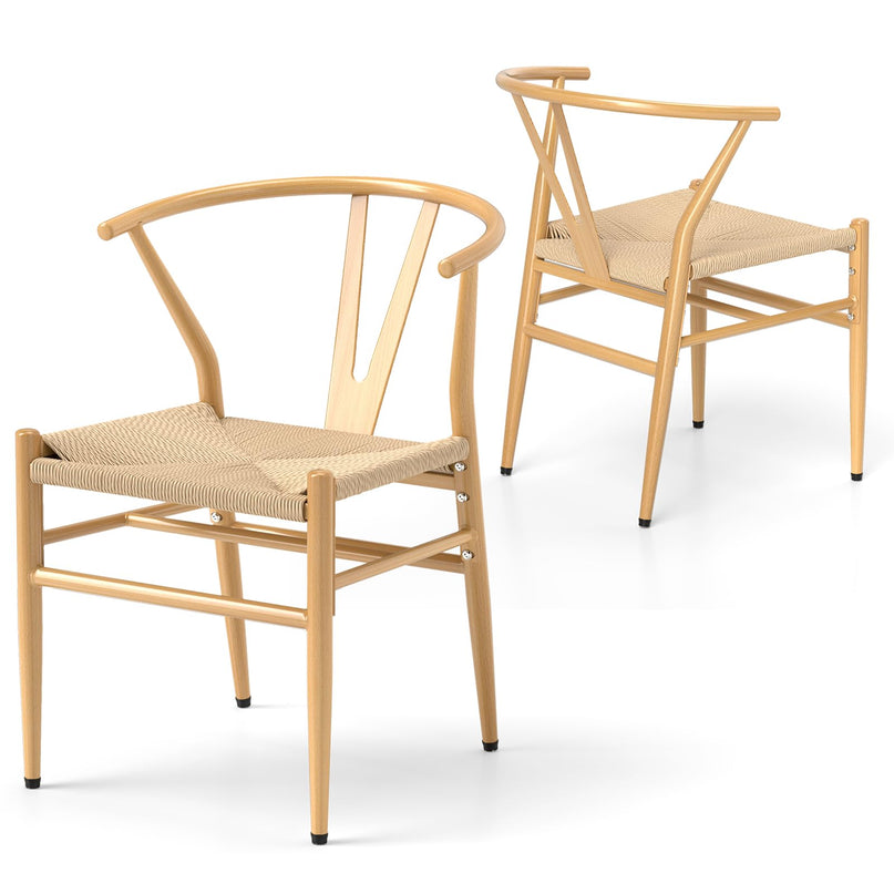 Giantex Metal Dining Chairs Set of 2/4 for Living Room