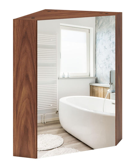 Giantex Corner Medicine Cabinet, 23.5” Over The Toilet Storage Cabinet with Mirror Door, Adjustable Shelf