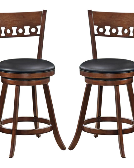 Giantex Swivel Bar Stools, Counter Height Bar Chairs with Back