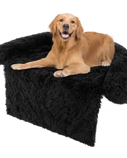 Giantex Calming Dog Bed - Fluffy Plush Pet Bed for Couch, Removable Washable Cover