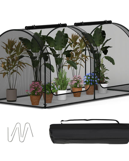 Giantex Large Portable Plant Protection Tent w/ 2/3 Roll-up Zippered Doors & Carrying Bag