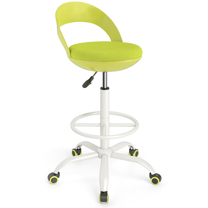 Giantex Drafting Chair with Back for Home
