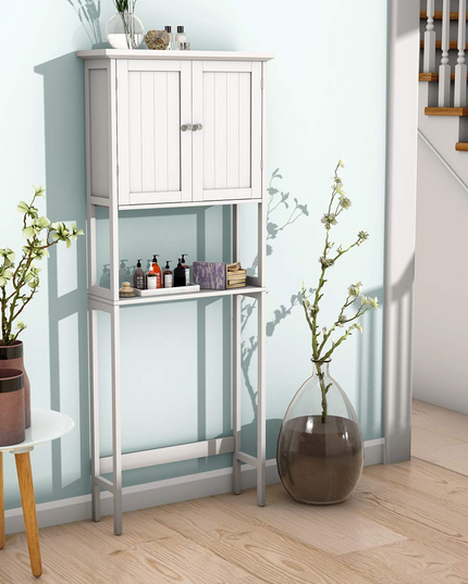 Giantex Toilet Storage Rack W/Double Door