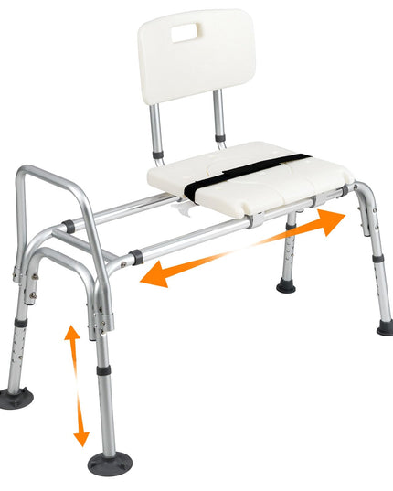 Giantex Sliding Tub Transfer Bench for Bathtub with Adjustable Height