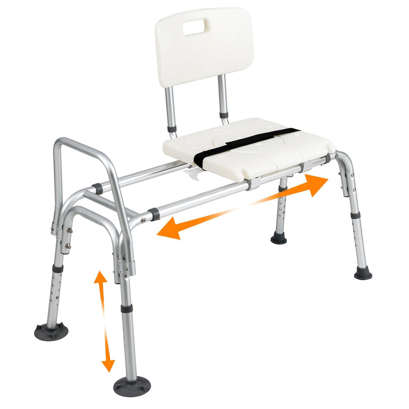 Giantex Sliding Tub Transfer Bench for Bathtub with Adjustable Height
