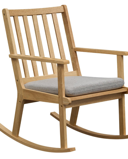 Chaise à bascule Giantex avec coussin et dossier haut à lattes