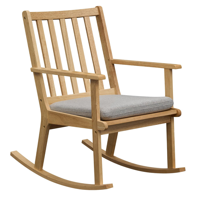 Giantex Rocking Chair with Cushion & Slatted High Back
