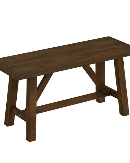 Giantex 38" Wooden Dining Bench with Rubber Wood Frame