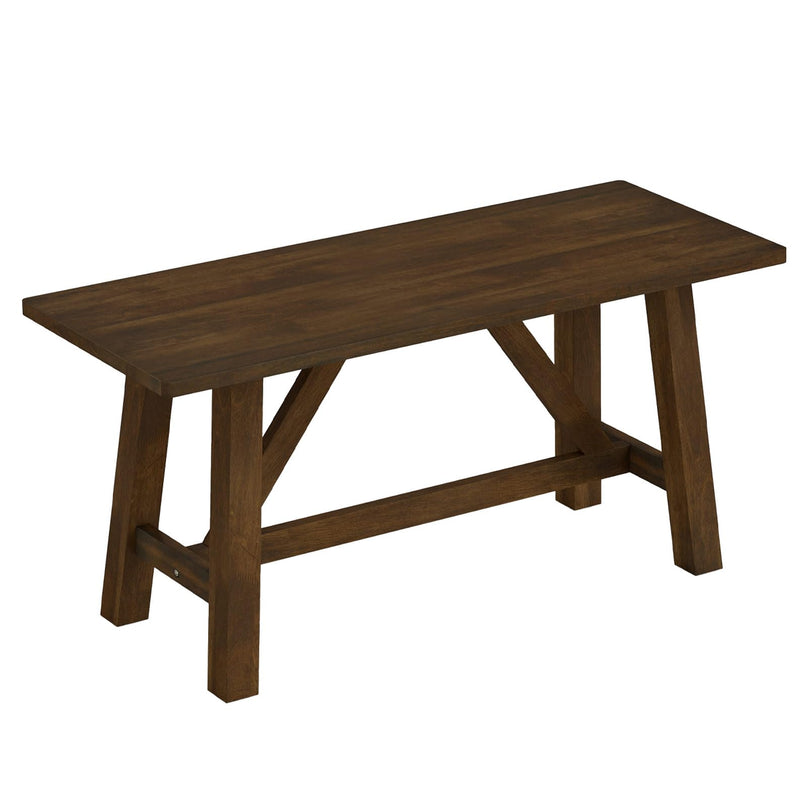 Giantex 38" Wooden Dining Bench with Rubber Wood Frame