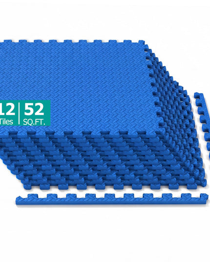 GIANTEX 12/24 PCS Interlocking Foam Tiles 52/104 SQ.FT EVA Foam Exercise Mats