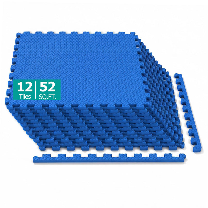 GIANTEX 12/24 PCS Interlocking Foam Tiles 52/104 SQ.FT EVA Foam Exercise Mats
