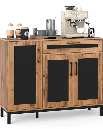 Giantex 48" Buffet Cabinet with Storage | 3-Door Large Farmhouse Sideboard with Drawer