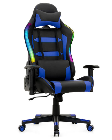 Giantex RGB Gaming Chair, Ergonomic Video Game Chair with Led Light