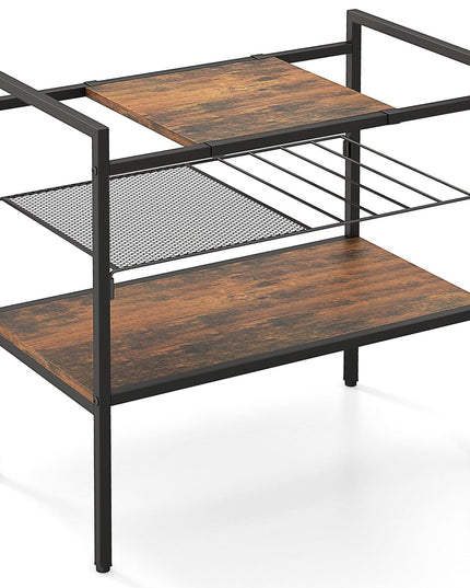 Giantex 3-Tier Storage Rack, 24" Compact Shelving Unit Storage Shelves with Unique Removable Panel for Different Heights